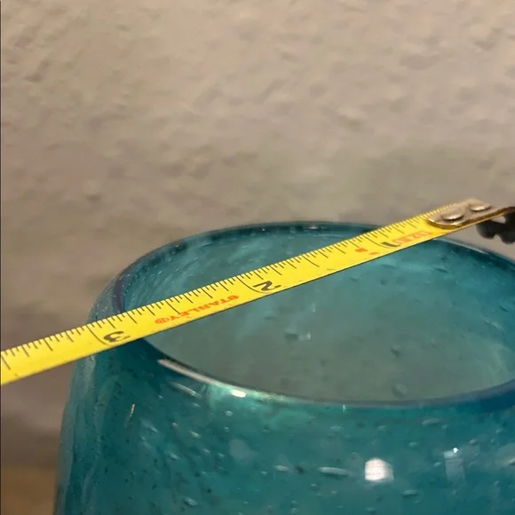 Set of Two Blue Blown Glass Goblets - Picture 6 of 11